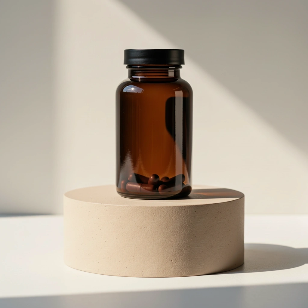 Premium male vitality supplement bottle